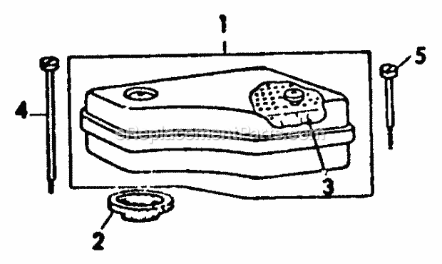 Air Cleaner Diagram and Parts List for 282 133-282-399, 132-282-100, 134-282-100, 133-28 Cub Cadet Lawn Mower